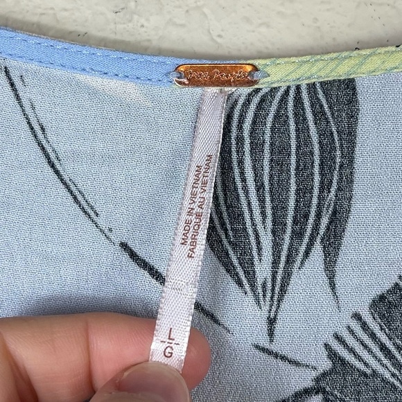 Free People Bella Printed Floral Tunic Top Size Large - Picture 2 of 4